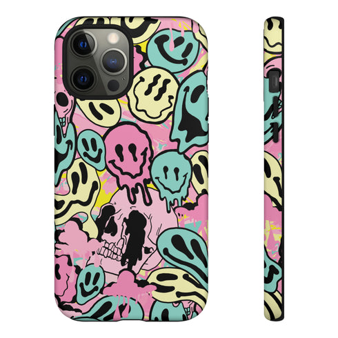 Pastel Melted Neon Smiley Phone Case